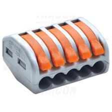 TRACON Csavar nélküli vezetékösszekötő, nyitható0,75-4mm2, 32A, 400VAC 5P villanyszerelés