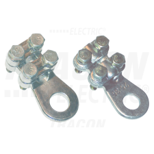 TRACON Csavarozható réz lemezsaru, 4 csavarral25-35mm2, M8, 4x(M5x22) villanyszerelés