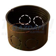 TRACON D60 Perforált szerelvénydoboz süllyesztett, sima, fekete 62×40mm, IP44 villanyszerelés