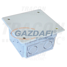 TRACON D80X80 Perforált kötődoboz süllyesztett, négyzetes, fekete 76(97)×51.5mm, IP44 villanyszerelés