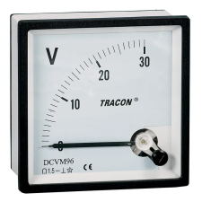 TRACON DCVM48-250 Analóg egyenáramú voltmérő 48×486mm, 250V DC mérőműszer