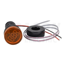 TRACON Digitális áramerősség mérő műszer 22mm-es furatba kör sárga villanyszerelés