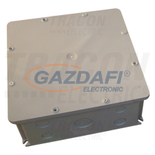 TRACON DN250X250 Szerelődoboz műanyag, falon kívüli, szürke 250×250mm, IP44 villanyszerelés