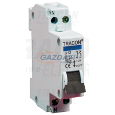 TRACON DPN-C-20 Kismegszakító, 1+N pólus, C karakterisztika 20A, 4,5kA villanyszerelés