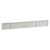  TRACON DSBH4EC Oldalsó burkolat 4P, 60mm gyűjtósíntartóhoz 4P, 60 mm, 31x227x5 mm