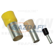TRACON E090 Szigetelt (PA6.6) érvéghüvely, ónozott elektrolitréz, sárga 1mm2, L=14,6mm villanyszerelés