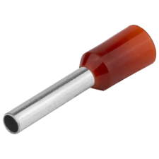 TRACON E115 Szigetelt (PA6.6) érvéghüvely, ónozott elektrolitréz, piros 1,5mm2, L=25mm villanyszerelés