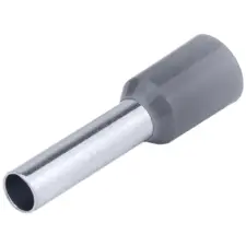 TRACON E121 Szigetelt (PA6.6) érvéghüvely, ónozott elektrolitréz, szürke 4mm2, L=25,5mm villanyszerelés