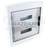 TRACON EDFKS-18/2 Falon kívüli elosztódoboz, füstszínű-sík ajtóval 2×18 (36) modul, IP40, (H×W×D=505×464×100mm)