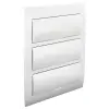 TRACON EDSN-14/3 Süllyesztett elosztódoboz, fehér ajtóval, N/PE sínnel 3×14 (42) modul, IP40, (H×W×D=475×310×75mm)