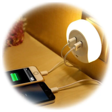 TRACON Éjszakai fény érzékelővel230VAC, 50Hz, 0,4W, 8lm, CDS, 2xUSB világítás