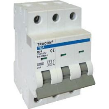 Tracon Electric Kismegszakító, 3 pólus, B karakterisztika - 63A, 10kA TDA-3B-63 - Tracon villanyszerelés