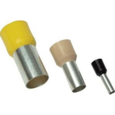 Tracon Electric Szigetelt (PA6.6) érvéghüvely, ónozott elektrolitréz, sárga - 1mm2, L=14,8mm E090 - Tracon villanyszerelés