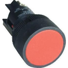 Tracon Electric Tokozott nyomógomb, műanyag testű, piros - 1xCO, 0,4A/400V AC, IP44, d=22mm NYGEA145PT - Tracon villanyszerelés
