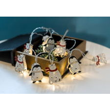 Tracon Electric Tracon CHRSTPBW10WW LED karácsonyi lánc, pingvin,medve, elemes Timer 6+18h,10LED, meleg fehér ( 3000K ) színhőmérséklettel, 2xAA karácsonyfa izzósor