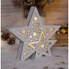 Tracon Electric Tracon CHRSTWDS6WW LED karácsonyi csillag, fa, elemes Timer 6+18h, 6LED, meleg fehér ( 3000K ) színhőmérséklettel, 2xAAA ( CHRSTWDS6WW )