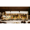 Tracon Electric TRACON CHRTR10WW LED karácsonyi vonat, fa, fehér, elemes (X24019) Timer 6+18h, 10LED, 3000K, 2xAA
