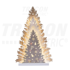 Tracon Electric Tracon CHRTRWG13WW LED karácsonyi fenyő, fa, elemes Timer 6+18h,13LED, meleg fehér ( 3000K ) színhőmérséklettel, 2xAA karácsonyi dekoráció