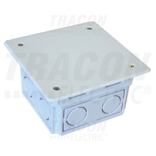 Tracon Electric Tracon D80X80 négyzet alakú süllyesztett téglafalhoz kötődoboz 76x76x51,5 fedéllel villanyszerelés
