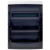 Tracon Electric TRACON EDFKIP65N183 Falon kívüli elosztódoboz, átlátszó ajtóval, N/PE sínnel 3×18 mod, H×W×D=595.3×414.25×148mm, IP65,1000 VAC, 1500 VDC
