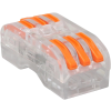 Tracon Electric Tracon OVOTT33 csavar nélküli vezeték összekötő 6 x 0,5-4mm2 -es tömör és sodrott vezetékhez, oldható, átlátszó házban, 32A 400V - 14,5x18,3x39,3mm