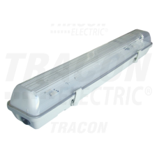 Tracon Electric Tracon TLFVLED106, por- és páramentes kültéri lámpatest, LED fénycsőhöz (600mm, G13), egyoldalas betáp, 1x18W-os, IP65-ös védelemmel, IK08 hagyományos fénycsőves lámpa kiváltására, IK06, 230 V, 50 Hz, G13, 600 mm, IP65, ABS/PC, EEI=A++,A+,A kültéri világítás