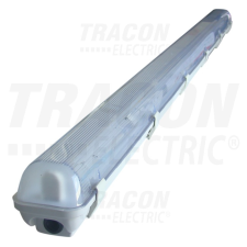 Tracon Electric Tracon TLFVLED112, por- és páramentes kültéri lámpatest, LED fénycsőhöz (1200mm, G13), egyoldalas betáp, 1x36W-os, IP65-ös védelemmel, IK08 hagyományos fénycsőves lámpa kiváltására, IK06, 230 V, 50 Hz, G13, 1200 mm, IP65, ABS/PC, EEI=A++,A+,A kültéri világítás