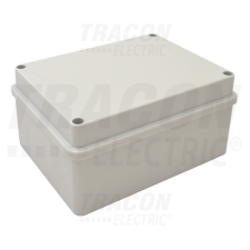TRACON Elektronikai doboz, világos szürke, teli fedéllel150×110×70mm, IP54 villanyszerelés