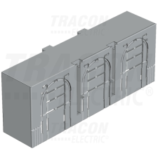 TRACON Érintésvédelmi burkolat alsó/felső kábelbevezetéshez 3P1, 3P, L=42 mm villanyszerelés
