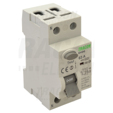 TRACON EVOG2P2503 Áram-védőkapcsoló (Fi-relé), A osztály, 2P, 25A, 30 mA villanyszerelés