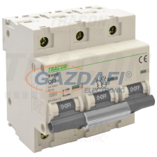 TRACON EVOH3100 Kismegszakító, nagyáramú, 3 pólus, C karakterisztika 100A, 3P,10kA villanyszerelés