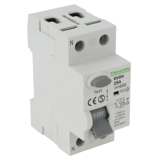 TRACON EVOV2P4003 Áram-védőkapcsoló, 2 pólusú 40A, 30mA, 6kA, AC villanyszerelés