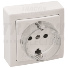 TRACON Falon kívüli csatlakozóaljzat1×16A/250VAC, IP20 (SCHUKO) villanyszerelés