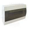 TRACON Falon kívüli elosztódoboz, füstszínű ajtóval, N/PE sínnel1×18 modul, IP40, (H×W×D=220×364×96mm)