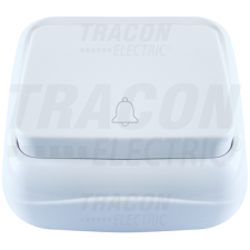 TRACON Falon kívüli nyomókapcsoló csengő jellel (tapétakapcsoló)10AX/250VAC, IP20 (N101) villanyszerelés
