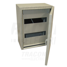 TRACON Fém elosztószekrény, maszkos, acél, szürke villanyszerelés