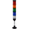 TRACON Fényjelző oszlop, függőleges alap, (hangjelzővel)AC/DC24V, 5 R,Y,G,B,W, IP65, 80dB