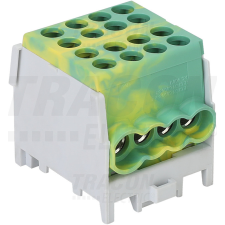 TRACON Főáramköri leágazó kapocs négyes, sínre szerelhető, zöld/sárga 2.5-25mm2 villanyszerelés