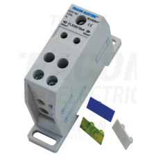 TRACON Fővezetéki leágazó sorkapocs, sínre szerelhető 1×35mm2 / 4×10mm2 villanyszerelés