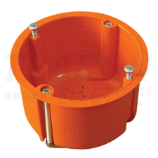 TRACON Gipszkarton doboz, sima, fedél nélkül, narancssárga 65×45mm villanyszerelés