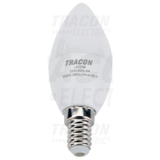 TRACON Gömb burájú LED fényforrás SAMSUNG chippel E14, 5W, 3000K izzó