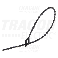 TRACON Gyöngyös nyitható kábelkötegelő 150×1,7mm, fekete villanyszerelés