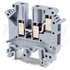 TRACON Háromkapcsos ipari sorozatkapocs, csavaros, sínre, szürke0,2-4mm2, 500VAC, 32A villanyszerelés