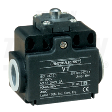 TRACON Helyzetkapcsoló, kúpos-ütközős1×NO+1×NC, 6A/230V AC, IP65 villanyszerelés