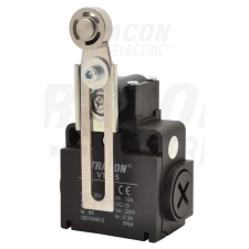 TRACON Helyzetkapcsoló, lengőkar-görgő 1×NO+1×NC, 6A/230V AC, IP65 villanyszerelés