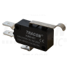 TRACON Helyzetkapcsoló, mikro, íves-rugószár1×CO 10(3)A/230V, 28mm, 6,3x0,8 mm, IP00