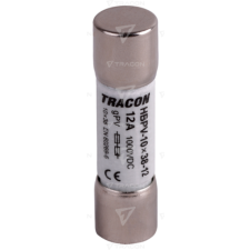 TRACON Hengeres biztosító PV  gPV, 12A,1000VDC,10kA,10x38 villanyszerelés