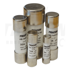 TRACON Hengeres biztosítógG 25A,500VAC,100kA,10x38 villanyszerelés