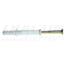 TRACON Hosszított tipli+csavar, szürkeM10×80mm, PA6.6 villanyszerelés