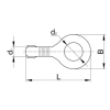 TRACON HSZ8 Sajtolható szigeteletlen szemes saru, sárgaréz 2,5-4mm2, M8